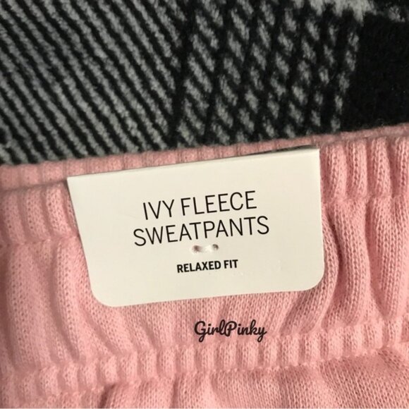 VS PINK sweatpants SET CHALK ROSE LIMITED EDITION & DOG LOGO XS BOTTOMS/SM TOP - Picture 7 of 13